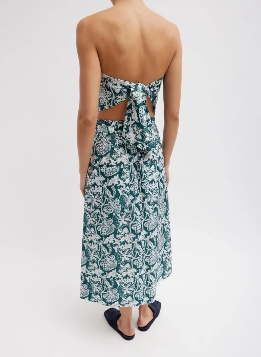 Recycled Nylon Batik Strapless Bandeau