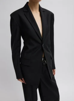 Recycled Tropical Wool Sculpted Blazer