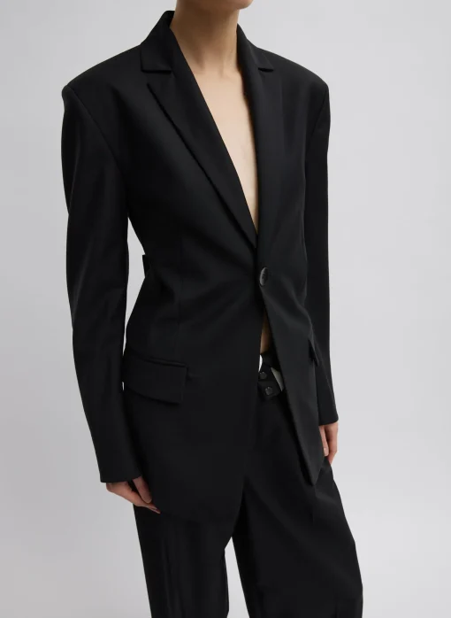 Recycled Tropical Wool Sculpted Blazer