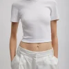 Ribbed Cropped Baby T-Shirt