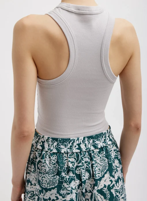 Ribbed T-Shirt Cropped Tank