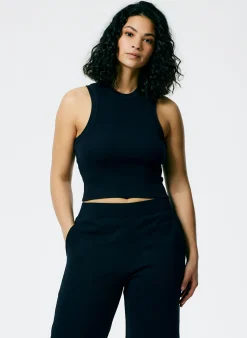Ribbed T-Shirt Cropped Tank