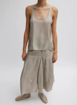 Silk Habutai Circular Seamed Skirt