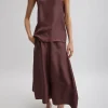 Silk Habutai Circular Seamed Skirt