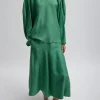 Silk Habutai Circular Seamed Skirt