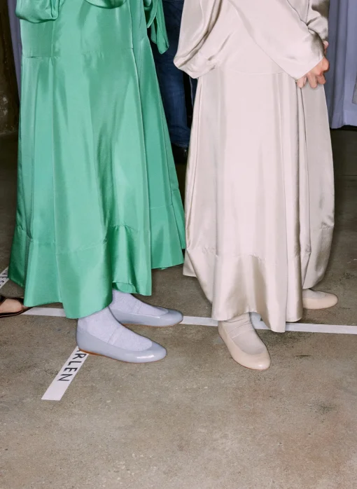 Silk Habutai Circular Seamed Skirt