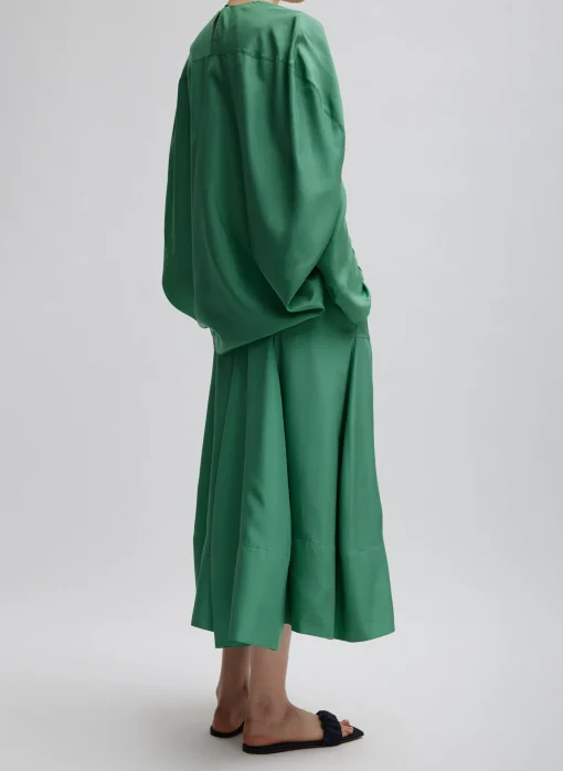 Silk Habutai Circular Seamed Skirt