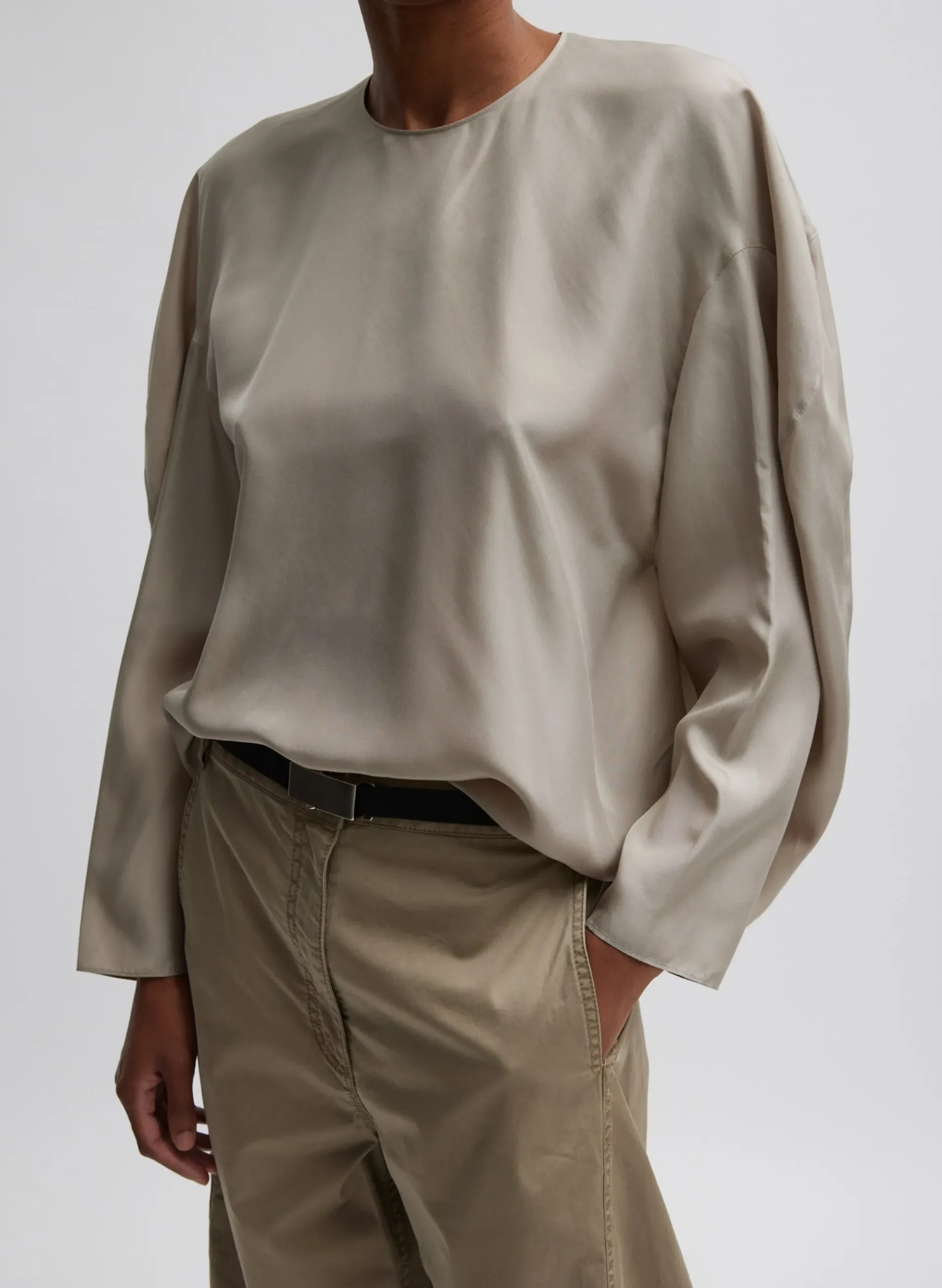 Silk Habutai Circular Top