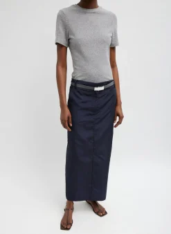 Silk Nylon Maxi Skirt