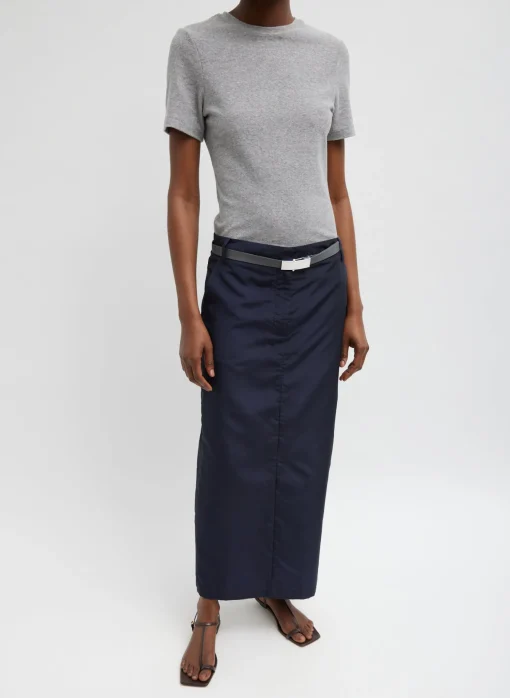 Silk Nylon Maxi Skirt