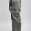 Silk Nylon Maxi Skirt