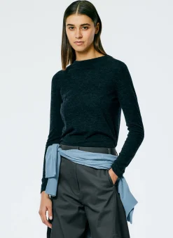 Skinlike Mercerized Wool Soft Sheer Pullover