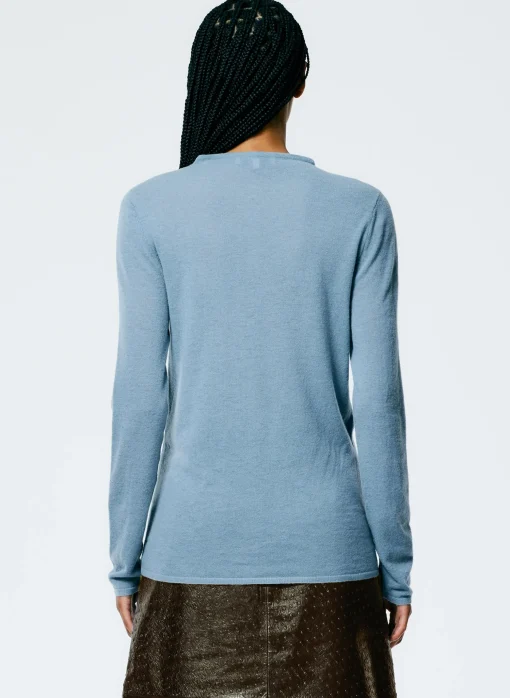 Skinlike Mercerized Wool Soft Sheer Pullover