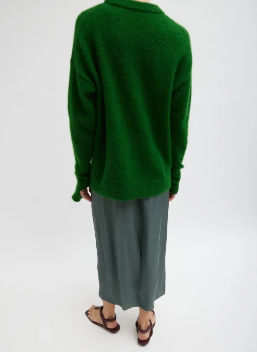 Soft Mohair Crewneck Easy Pullover