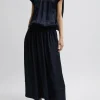 Spring Acetate Shirred Circular Dress