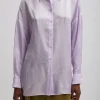 Spring Acetate Shirt With Cocoon Back