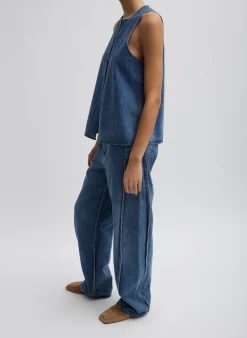Spring Denim Tuck Jean