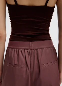 Stretch Light Weight Tech Knit Shirred Cami