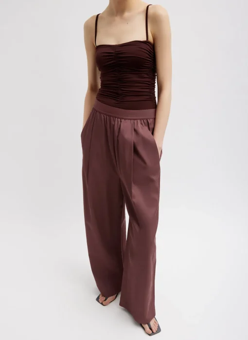Stretch Light Weight Tech Knit Shirred Cami