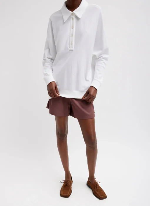 Summer Sweatshirting Polo Collar Sweatshirt