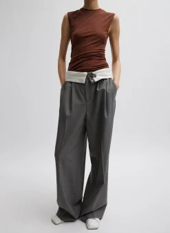 Tencel Knit Twisted Seam Tank