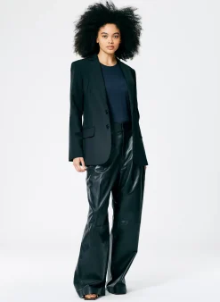 Tropical Wool Cutout Sleeve Marlon Blazer