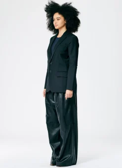 Tropical Wool Cutout Sleeve Marlon Blazer