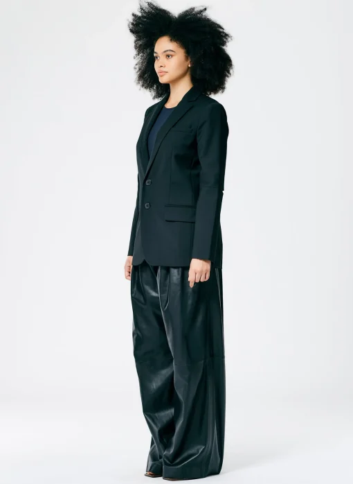 Tropical Wool Cutout Sleeve Marlon Blazer