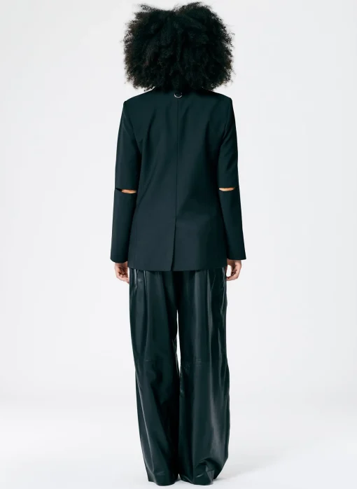 Tropical Wool Cutout Sleeve Marlon Blazer