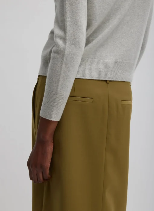 Tropical Wool Maxi Trouser Skirt