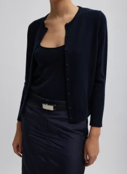 Washable Cashmere Shrunken Cardigan